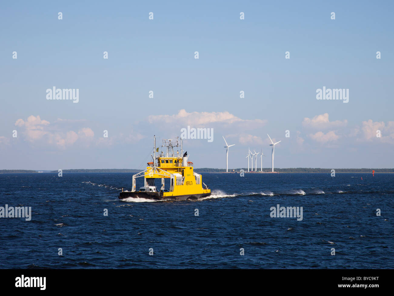 Merisilta nave traghetto in mare , Finlandia Foto Stock