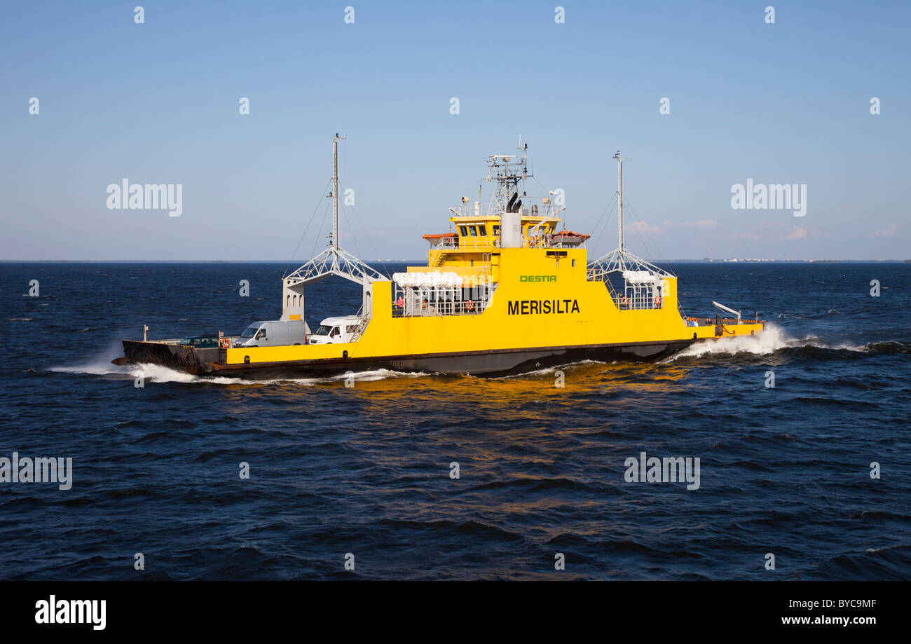 Merisilta nave traghetto in mare , Finlandia Foto Stock