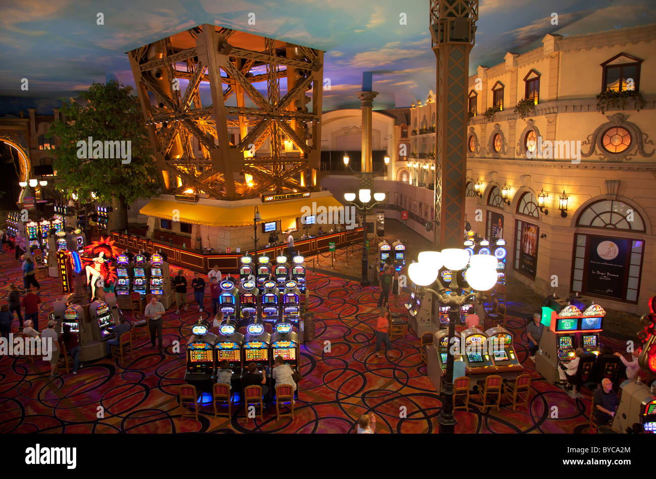 All'interno del casinò al Paris Las Vegas Hotel e Casino, Las Vegas, nanovolt Foto Stock