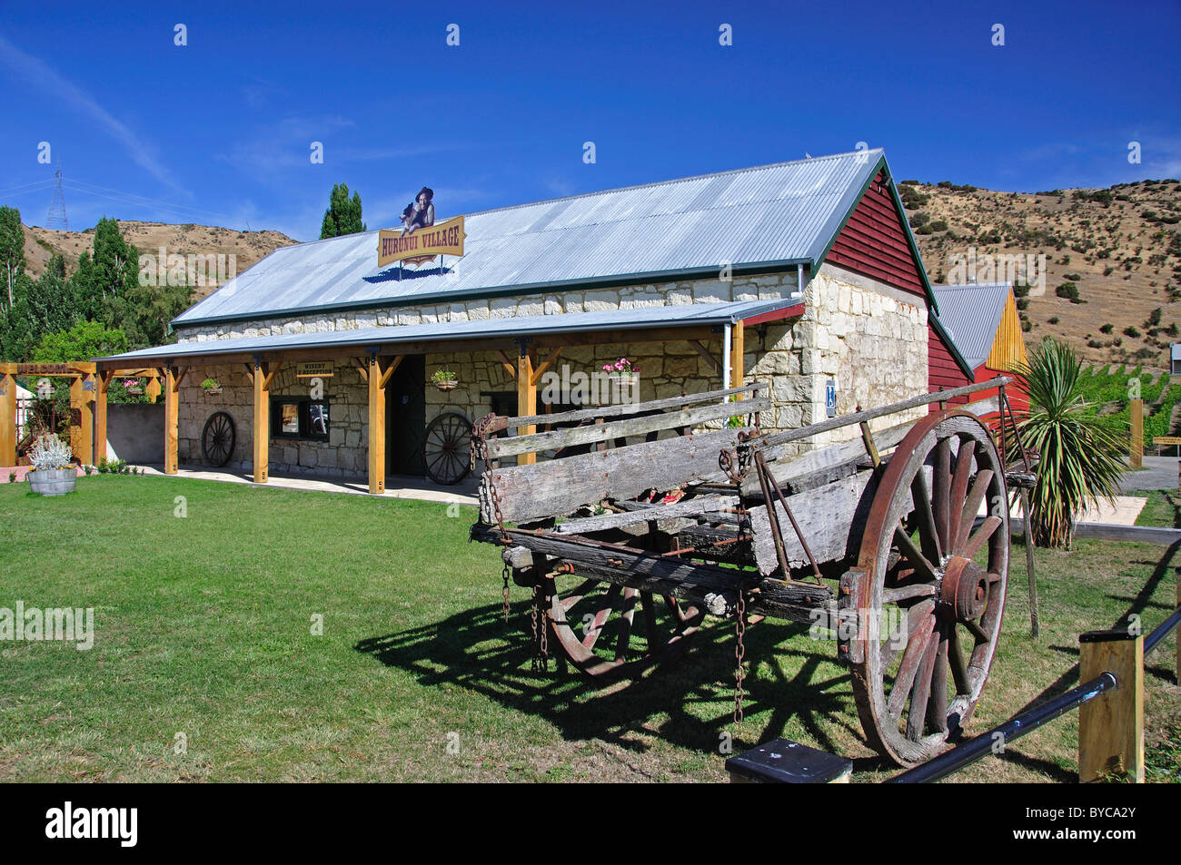 Storico Hotel Hurunui, Karaka Road, Hurunui, North Canterbury, regione di Canterbury, Isola del Sud, Nuova Zelanda Foto Stock