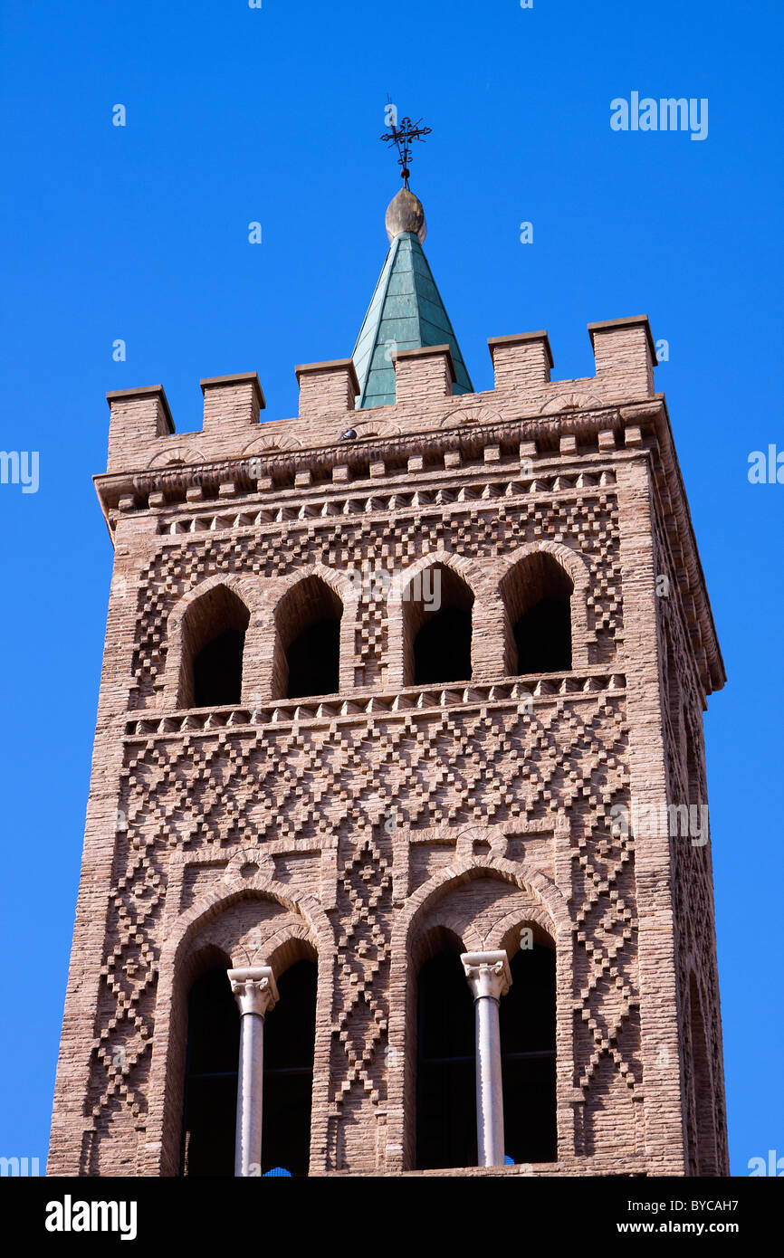 Stile mudéjar torre a Saragozza (Spagna) Foto Stock