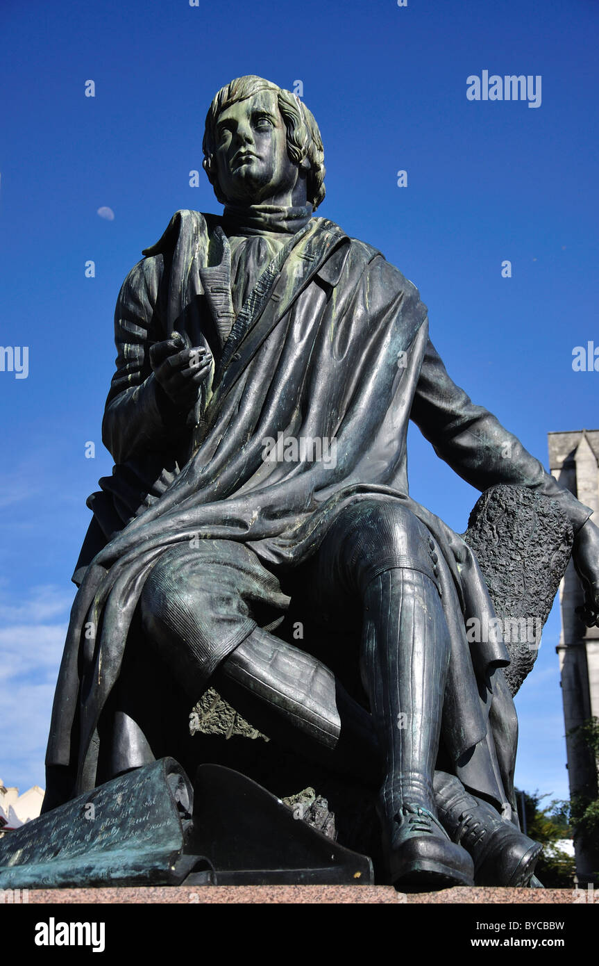 Robert bruciare la statua, l'Ottagono, Dunedin, Regione di Otago, Isola del Sud, Nuova Zelanda Foto Stock