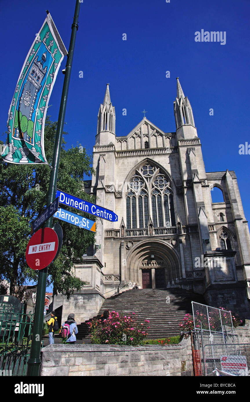 St.Paul Cathedral, l'Ottagono, Dunedin, Regione di Otago, Isola del Sud, Nuova Zelanda Foto Stock