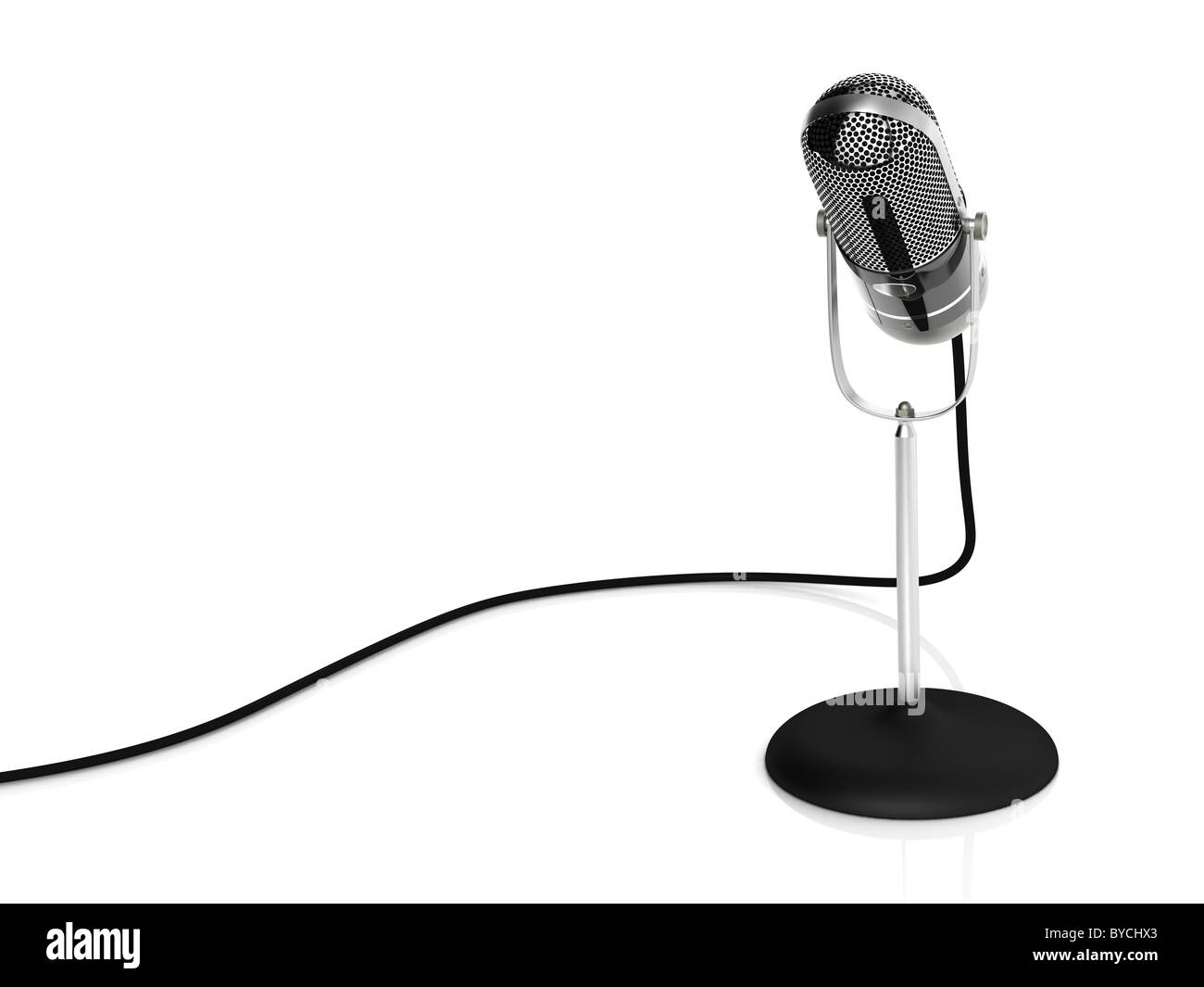Silver microphone Foto e Immagini Stock in Bianco e Nero - Alamy