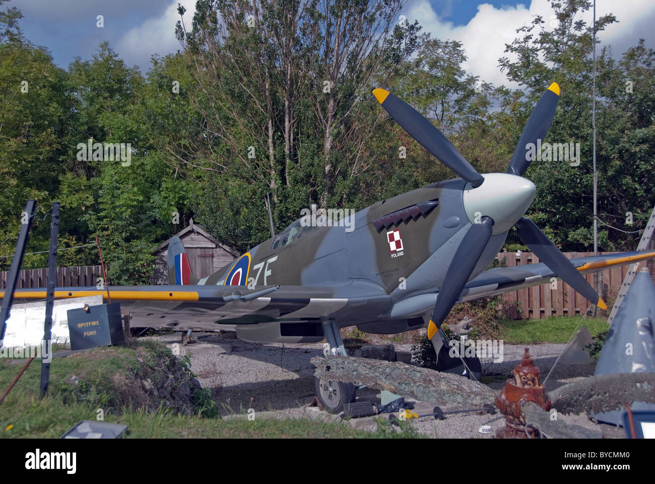 Spitfire Replica in polacco Squadron livrea Foto Stock