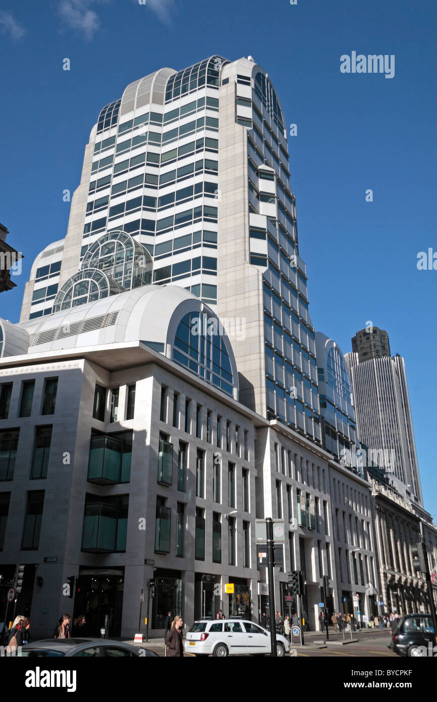 Vista di 20 Gracechurch Street, Londra, EC3 guardando a nord fino Gracechurch Strret. Foto Stock