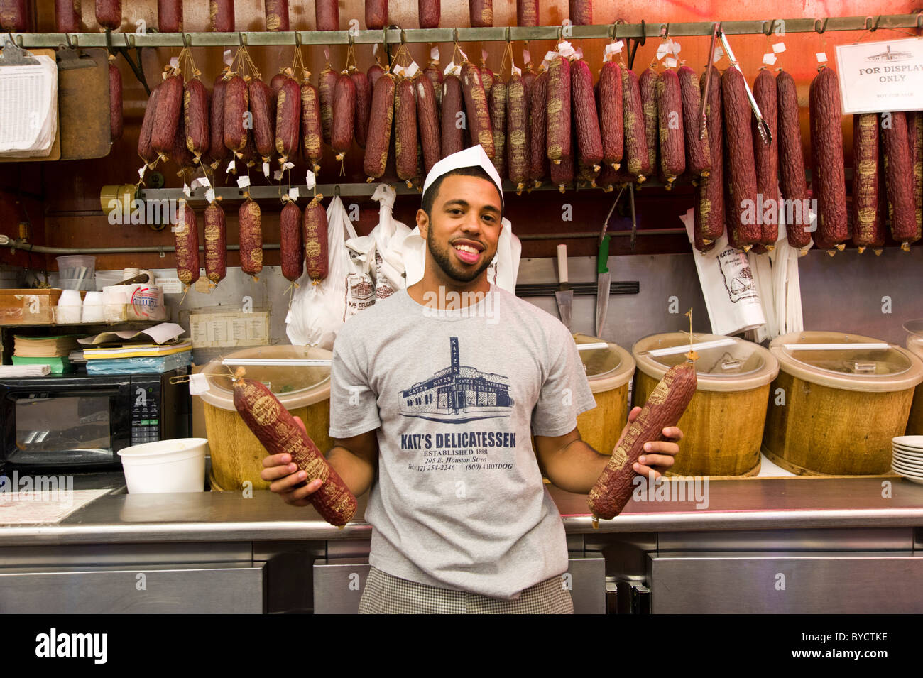 Katz's Deli sul Lower East Side di New York City, Stati Uniti d'America Foto Stock