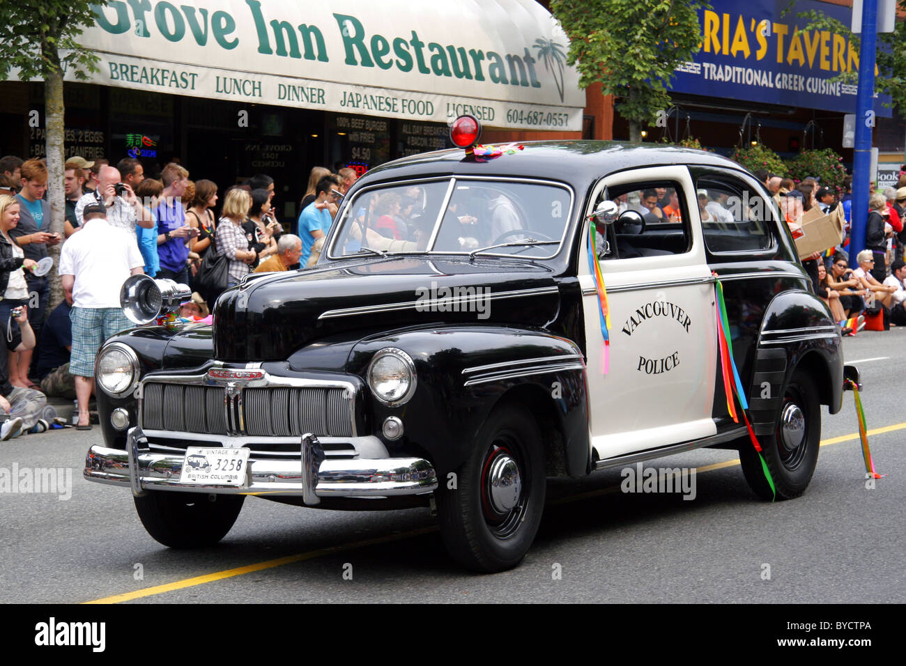 Classic Vintage Vancouver auto della polizia. Foto Stock