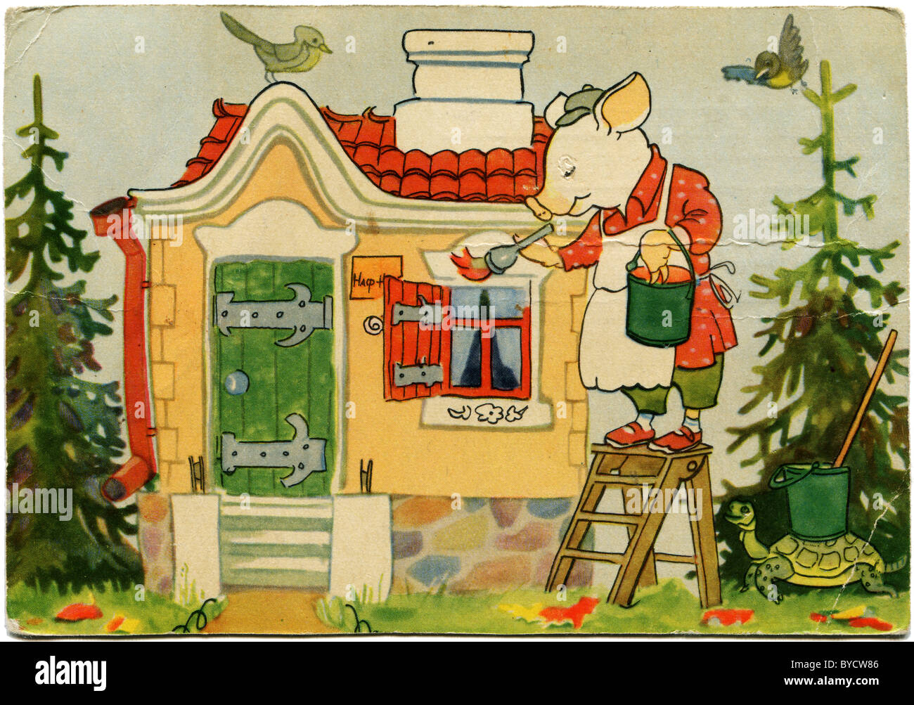 Cartolina di antiquariato Foto Stock