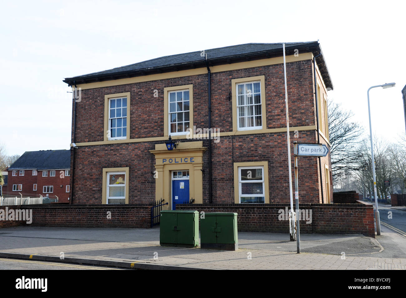 Bilston nel West Midlands England Regno Unito la ex stazione di polizia che era sotto assedio dai rivoltosi nel 1919 Foto Stock