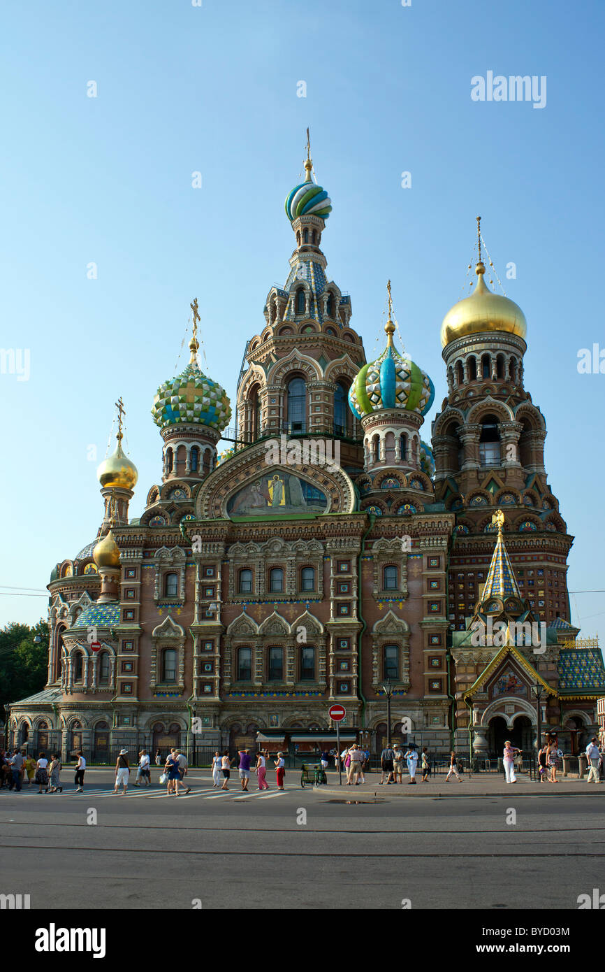 La Chiesa del Salvatore sul Sangue versato la Chiesa della Resurrezione di Cristo Foto Stock