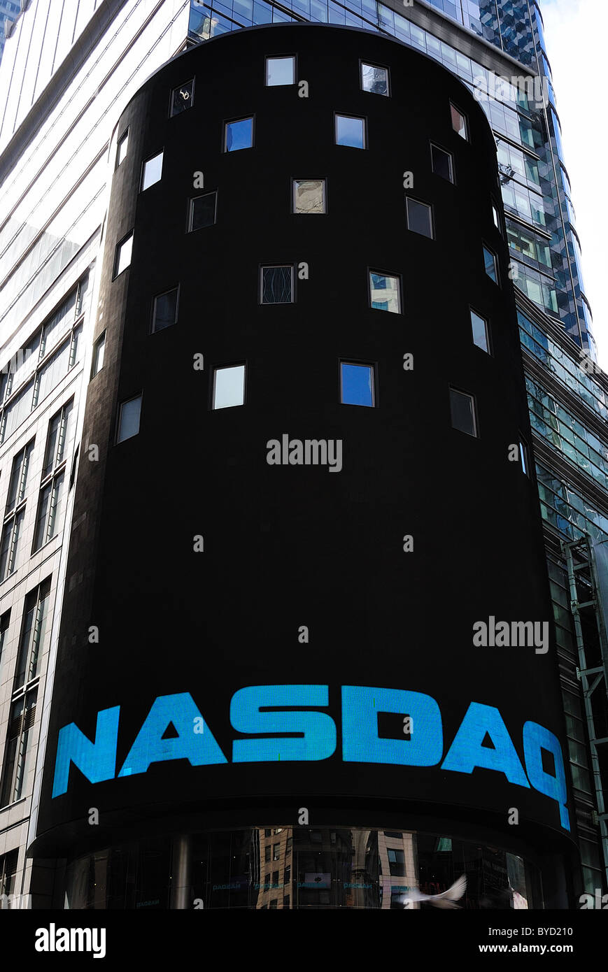 NASDAQ Stock Exchange di Times Square Foto Stock