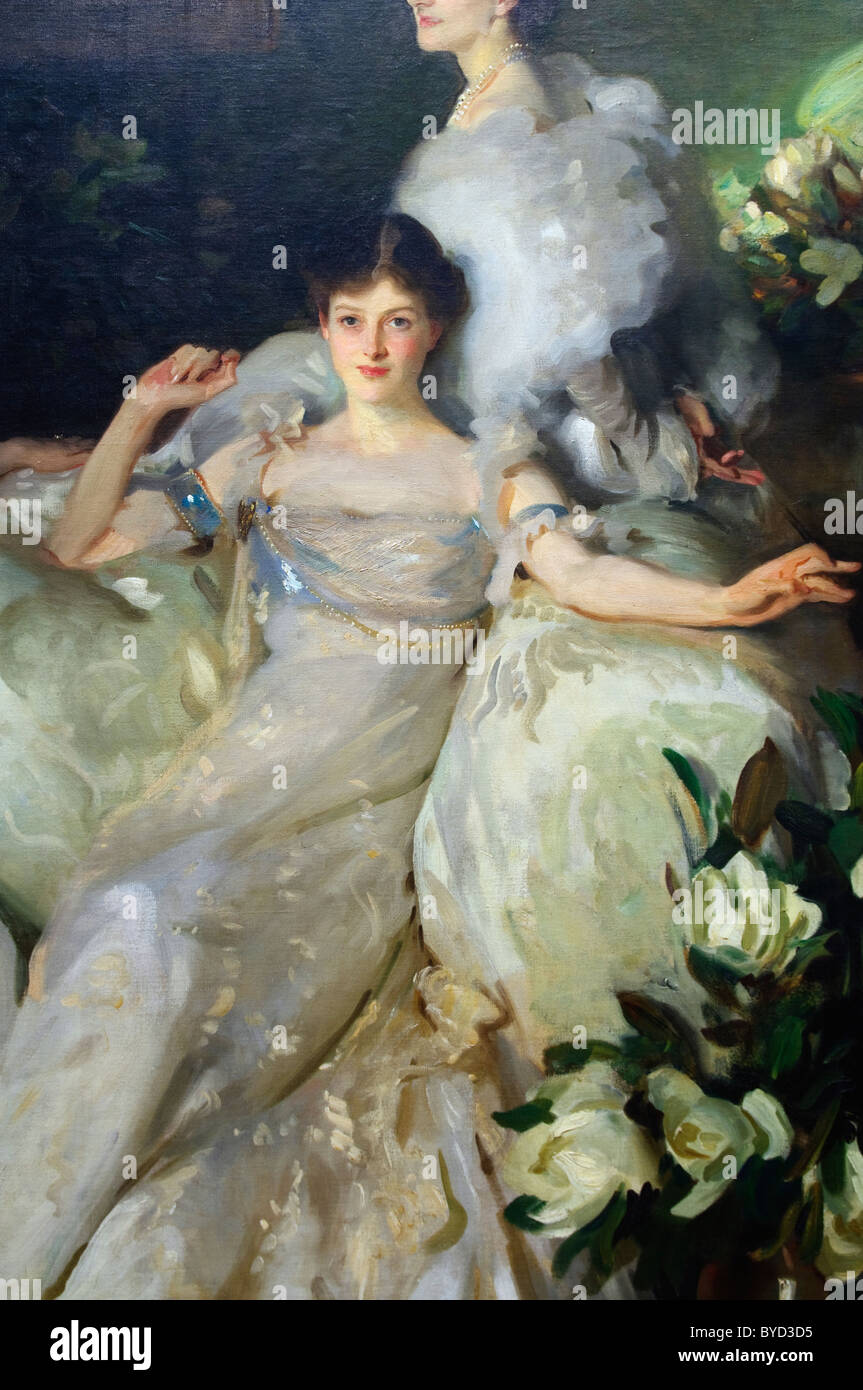 Dettaglio: Il Wyndham Sorelle: Lady Elcho, la sig.ra Adeane, e la Sig.ra Tennant, 1899, da John Singer Sargent Foto Stock