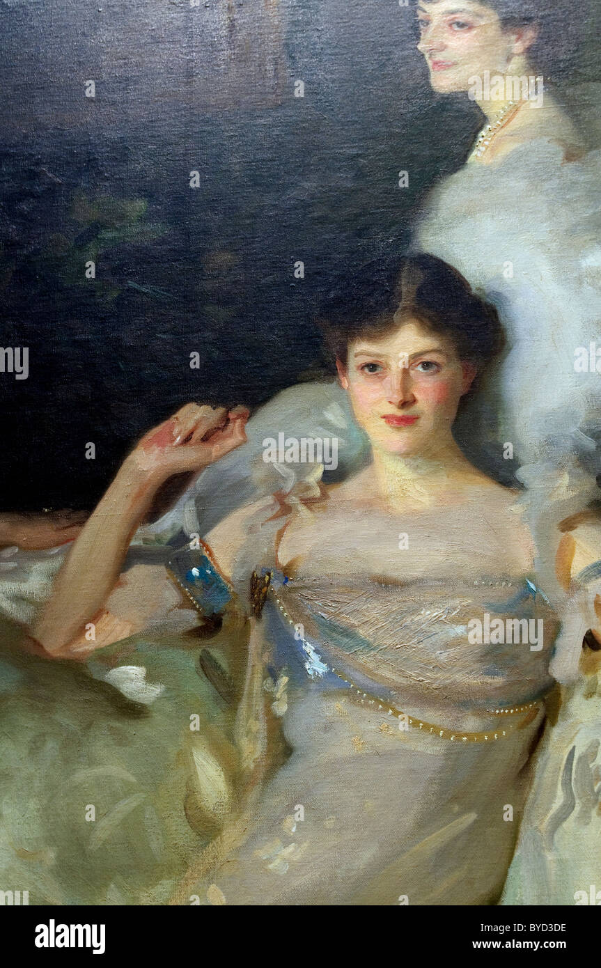 Dettaglio: Il Wyndham Sorelle: Lady Elcho, la sig.ra Adeane, e la Sig.ra Tennant, 1899, da John Singer Sargent Foto Stock