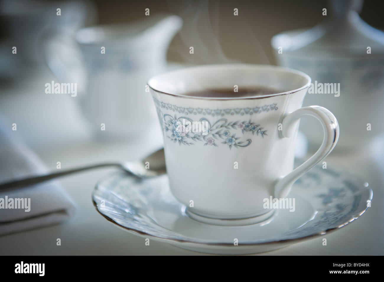 Fumante tazza di tè in fine la Cina Foto Stock