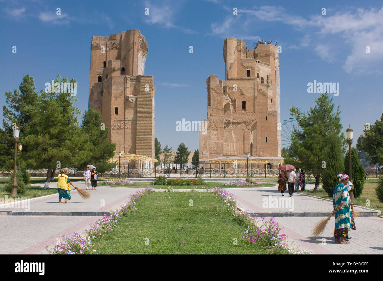 Palazzo Ak-Saray, Timur's Summer Palace, Shakrisabz, Uzbekistan in Asia centrale Foto Stock