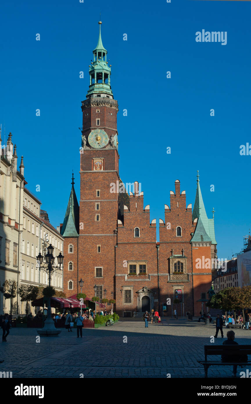Town Hall, Wroclaw, Bassa Slesia, Polonia, Europa Foto Stock