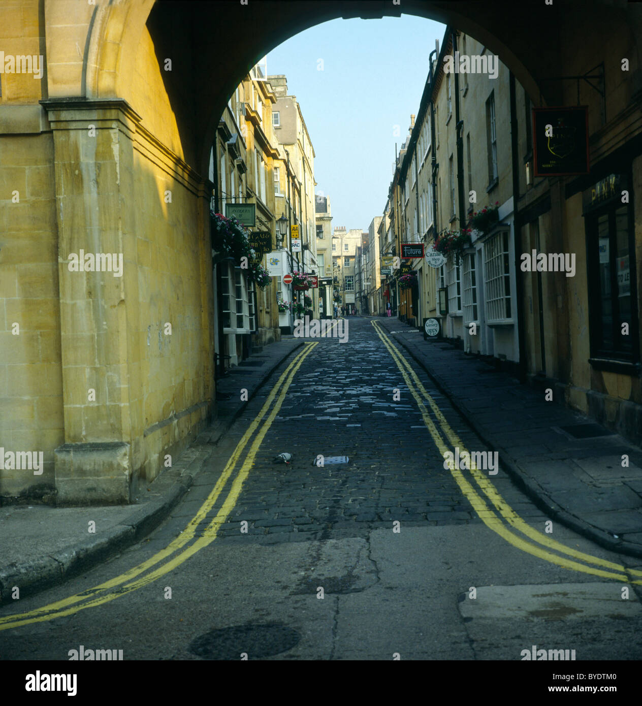 Rivestimento bridge street Bath Somerset Inghilterra Foto Stock