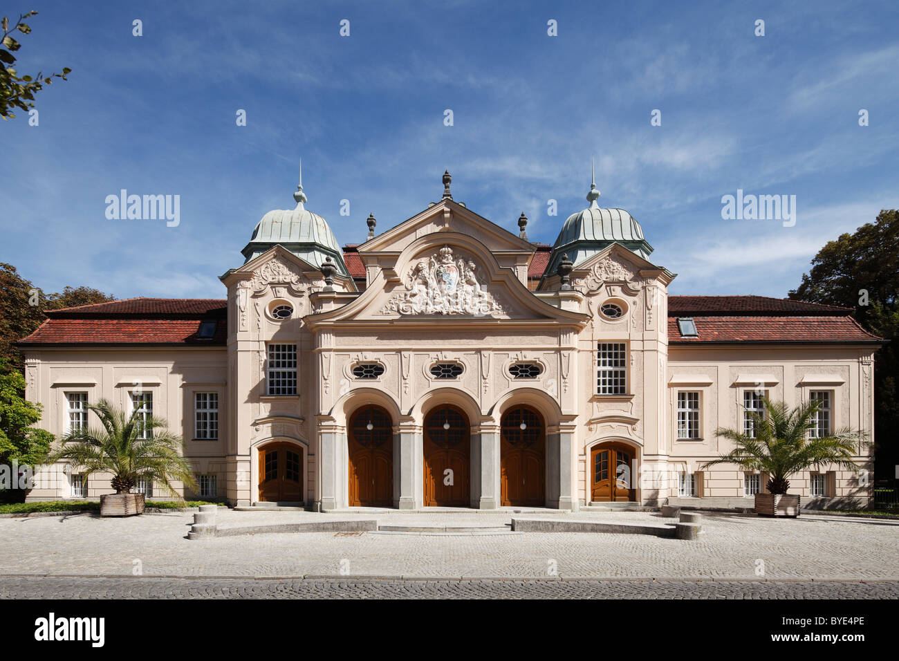 Royal Spa Hotel del 1900, edificio da Max Littmann, Bad Reichenhall giardini termali, Berchtesgadener Land district, Alta Baviera Foto Stock