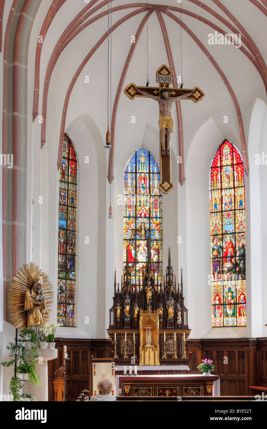 Chiesa Carmelitana di San Aegyd, Bad Reichenhall, Berchtesgadener Land district, Alta Baviera, Germania, Europa Foto Stock