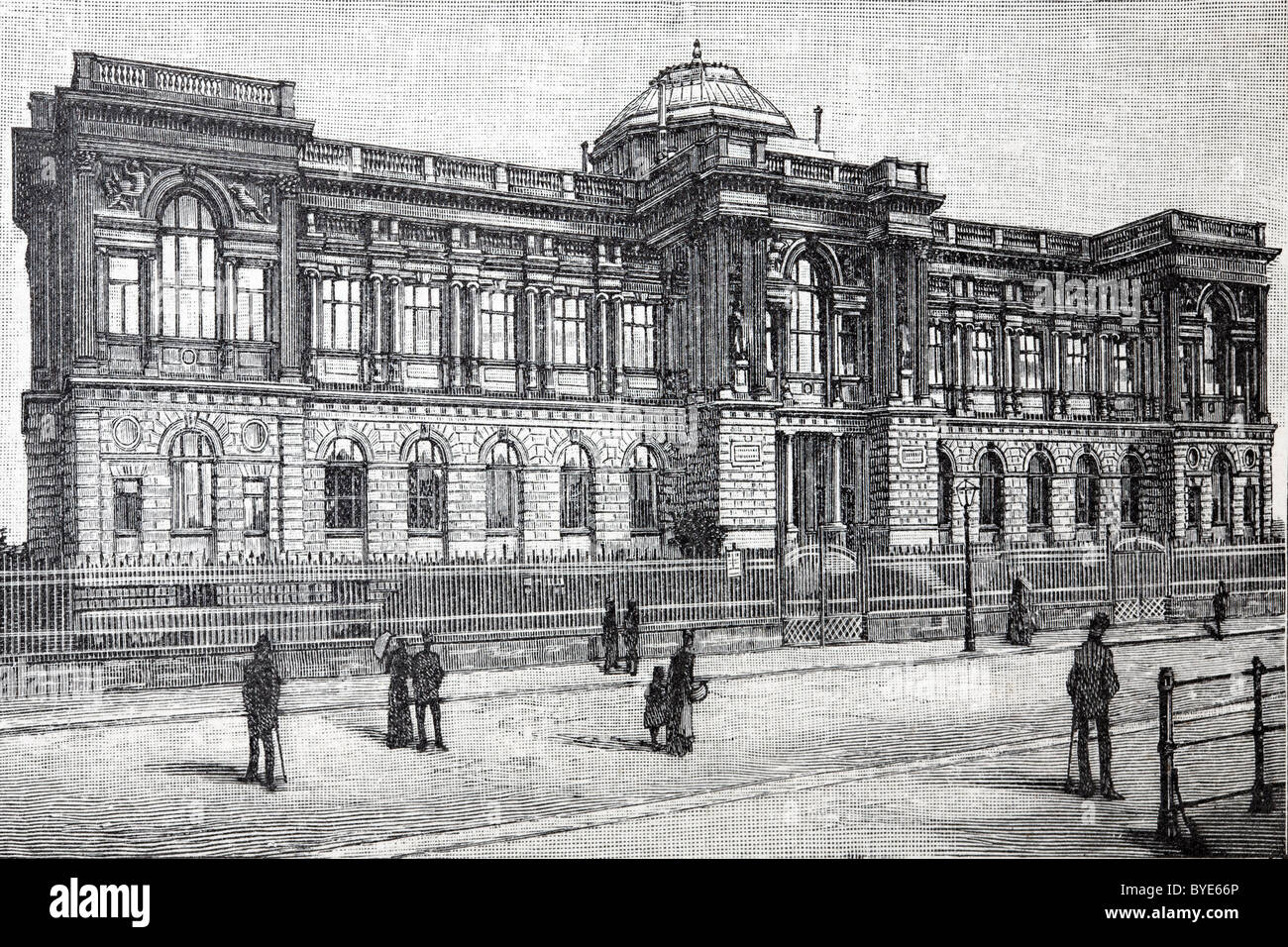 Arte Staedel Istituto o Staedel, Frankfurt am Main, Hesse, Germania, libro storico illustrazione del XIX secolo Foto Stock