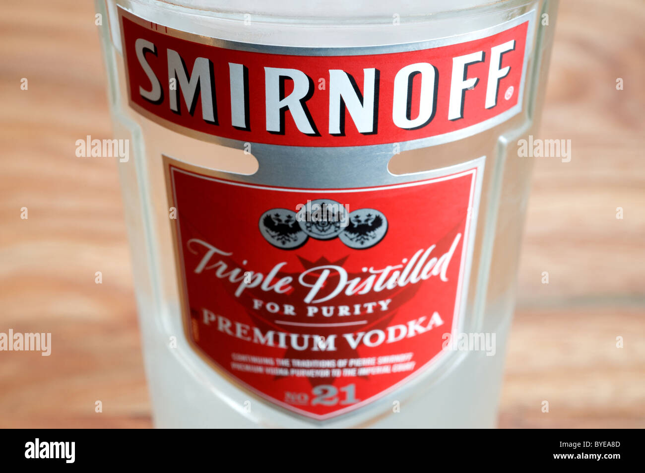 Smirnoff triple distillata vodka premium Foto Stock