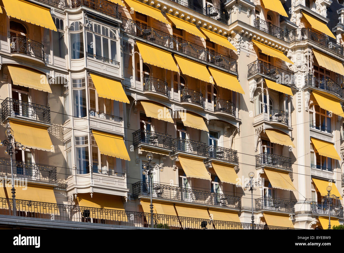 Hotel Montreux Palace, un hotel di prima classe, Montreux, Vevey, sul Lago di Ginevra, nel cantone di Vaud, Svizzera, Europa Foto Stock