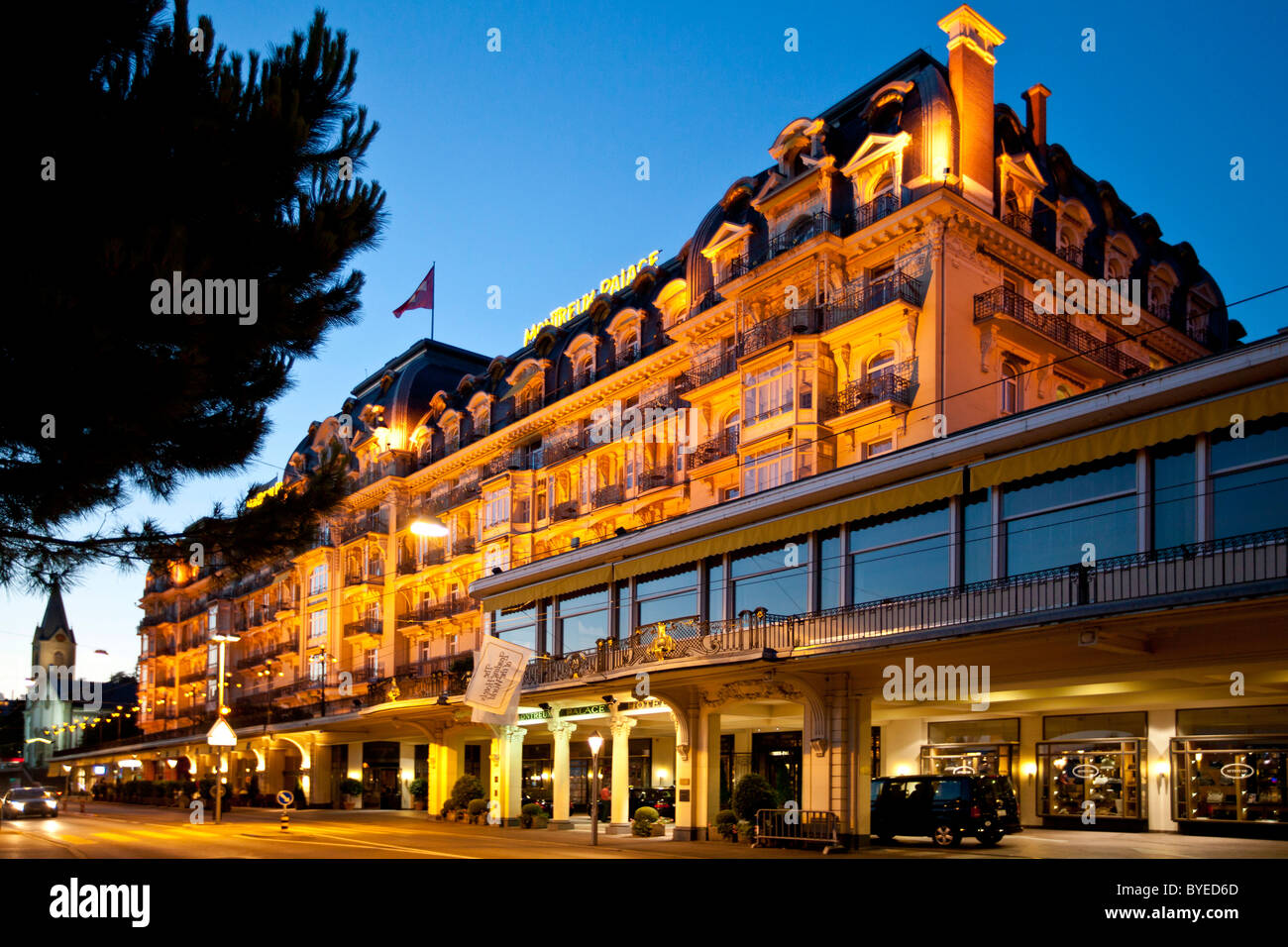 Hotel Eden Palace, Montreux, Canton Vaud e il Lago di Ginevra, Svizzera, Europa Foto Stock