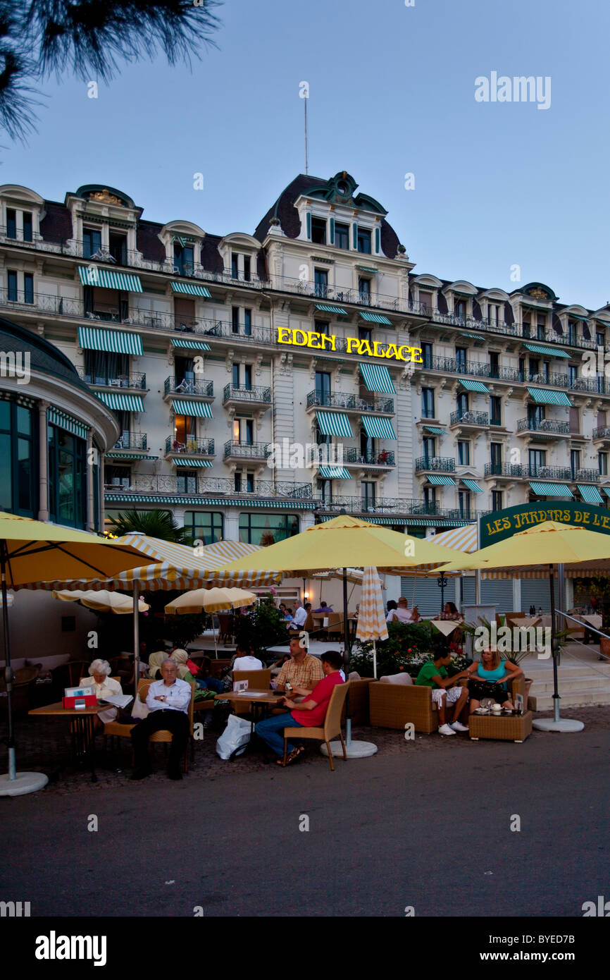 Hotel Eden Palace, Montreux, Canton Vaud e il Lago di Ginevra, Svizzera, Europa Foto Stock