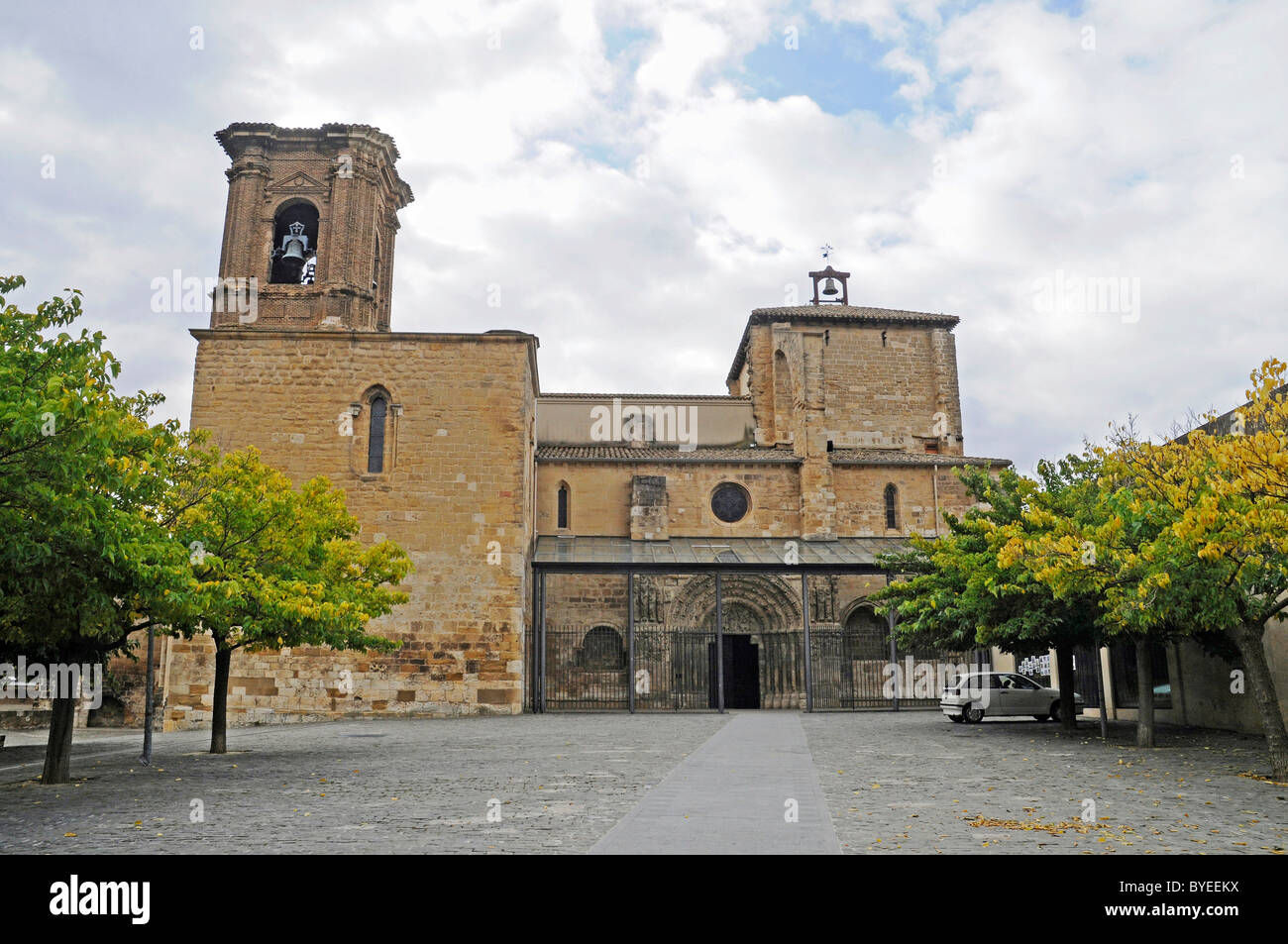 Chiesa di San Miguel, Via di San Giacomo, Estella Navarra, Spagna, Europa Foto Stock