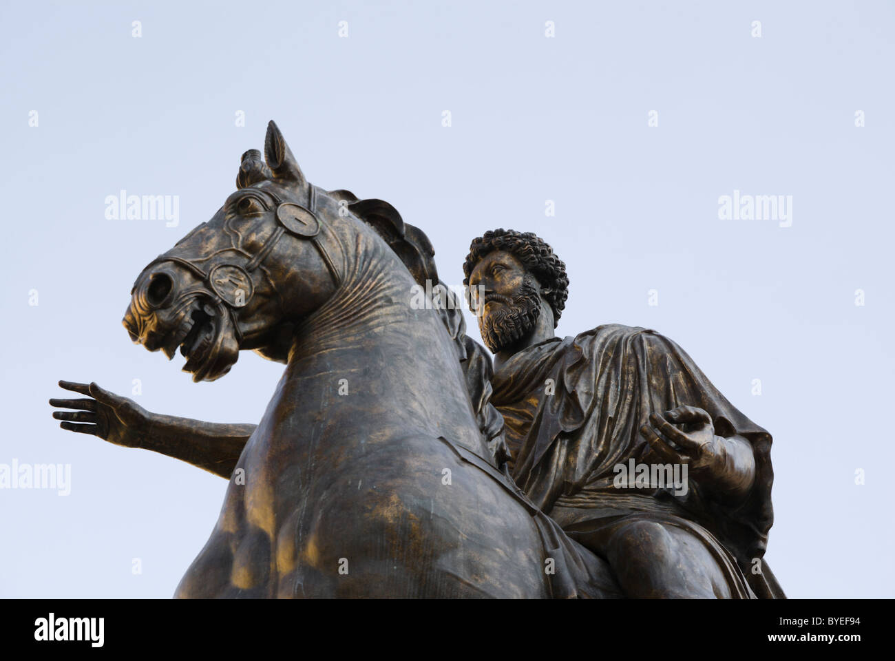 Marco Aurelio statua in Roma, Italia Foto Stock