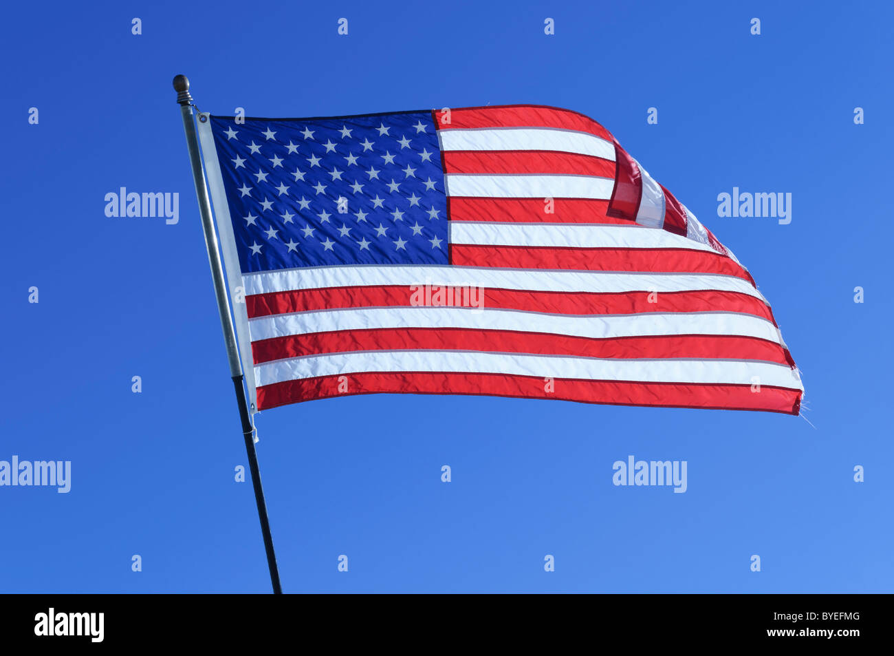 Bandiera americana su Wabasso Beach Indian River County, Florida USA Foto Stock