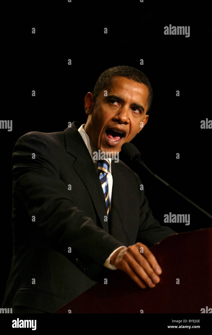 Barack Hussein Obama democratici conferenza invernale presso il Washington Hilton. Washington DC, Stati Uniti d'America 02.02.07 Foto Stock
