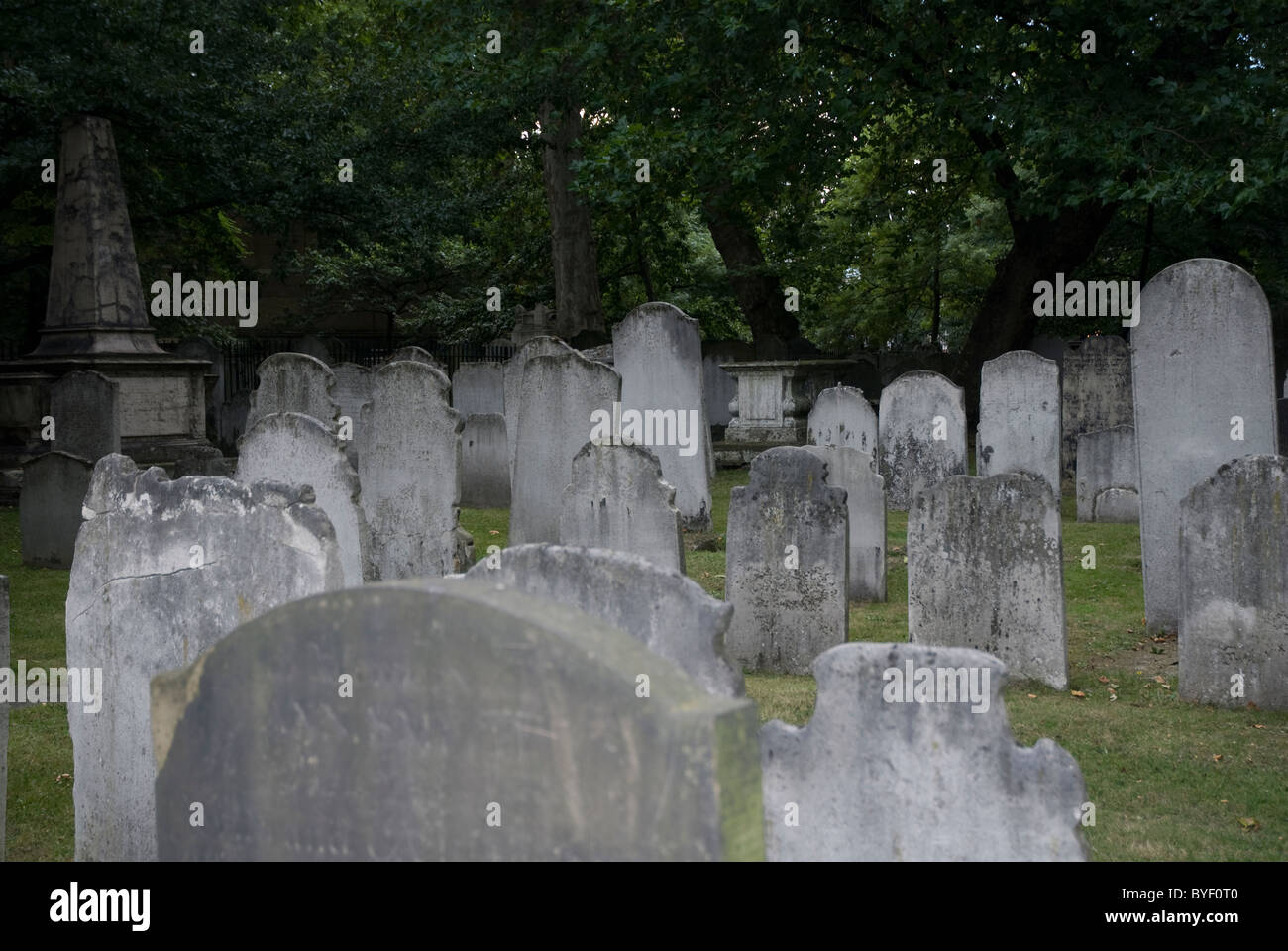 Tombe in campi Bunhill Cimitero London E1 Foto Stock