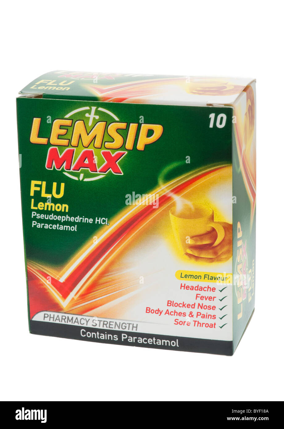 Lemsip Max raffreddore e influenza il sapore di limone Foto Stock