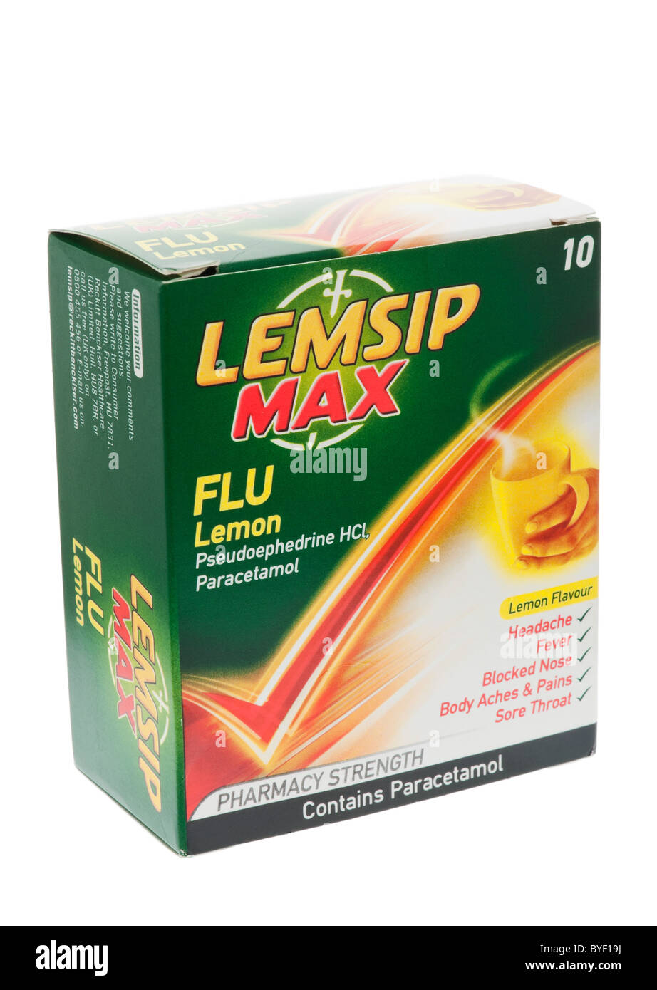 Lemsip Max raffreddore e influenza il sapore di limone Foto Stock