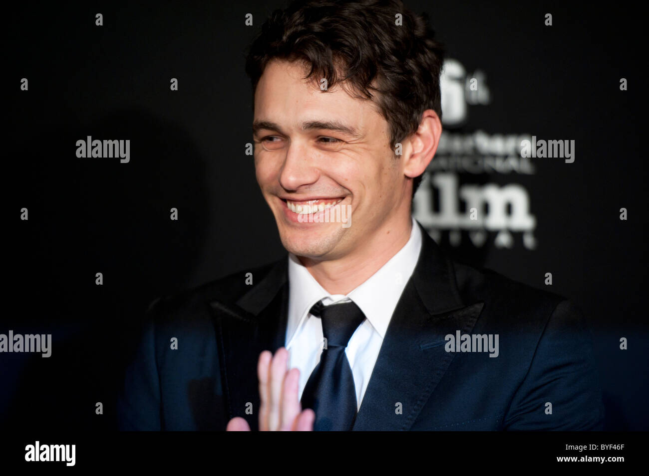 127 ore star, James Franco, passeggiate il tappeto rosso al Santa Barbara 26 Film Festival Foto Stock