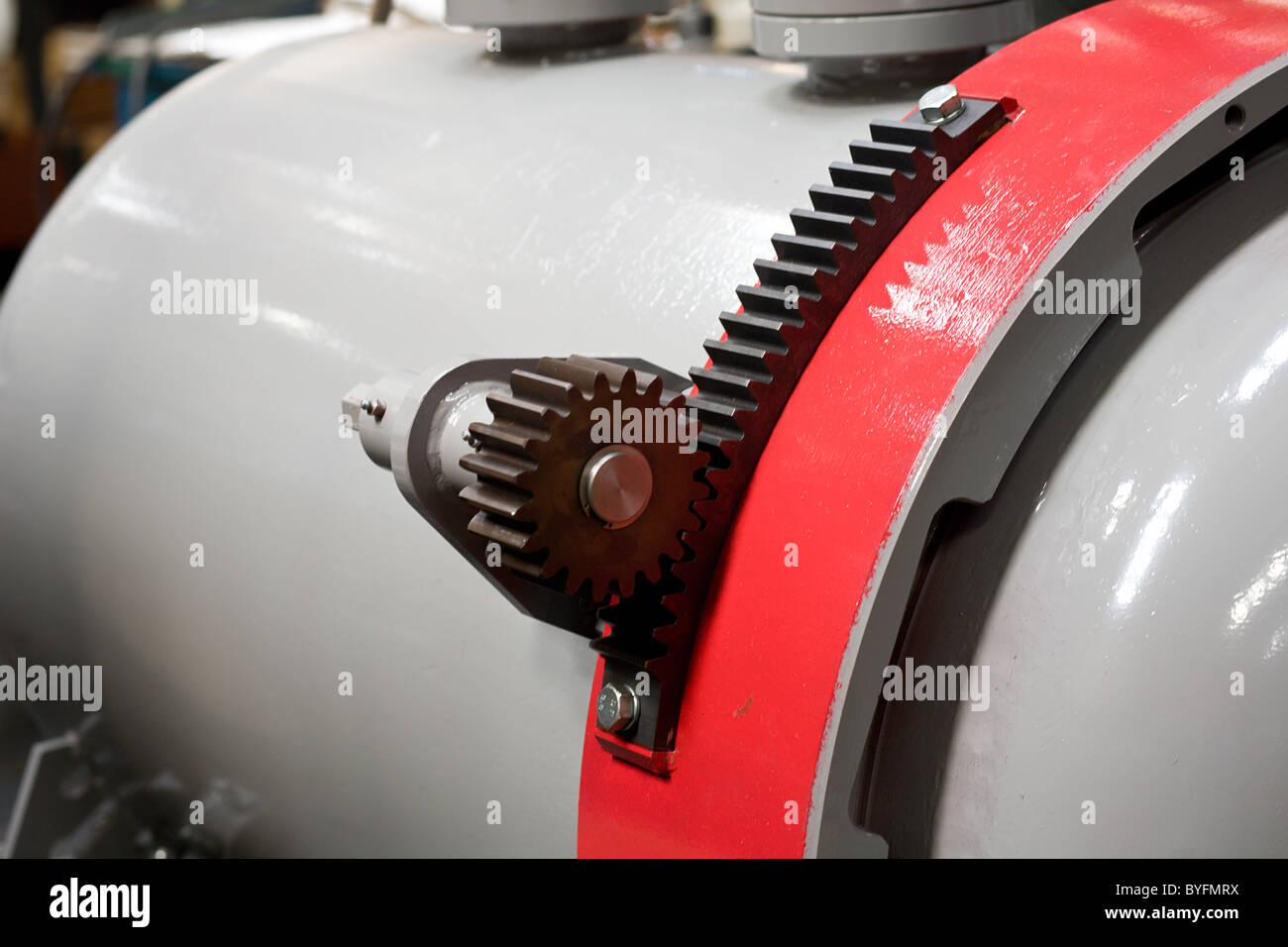 Il dispositivo per la chiusura e apertura del massiccio design in metallo Foto Stock