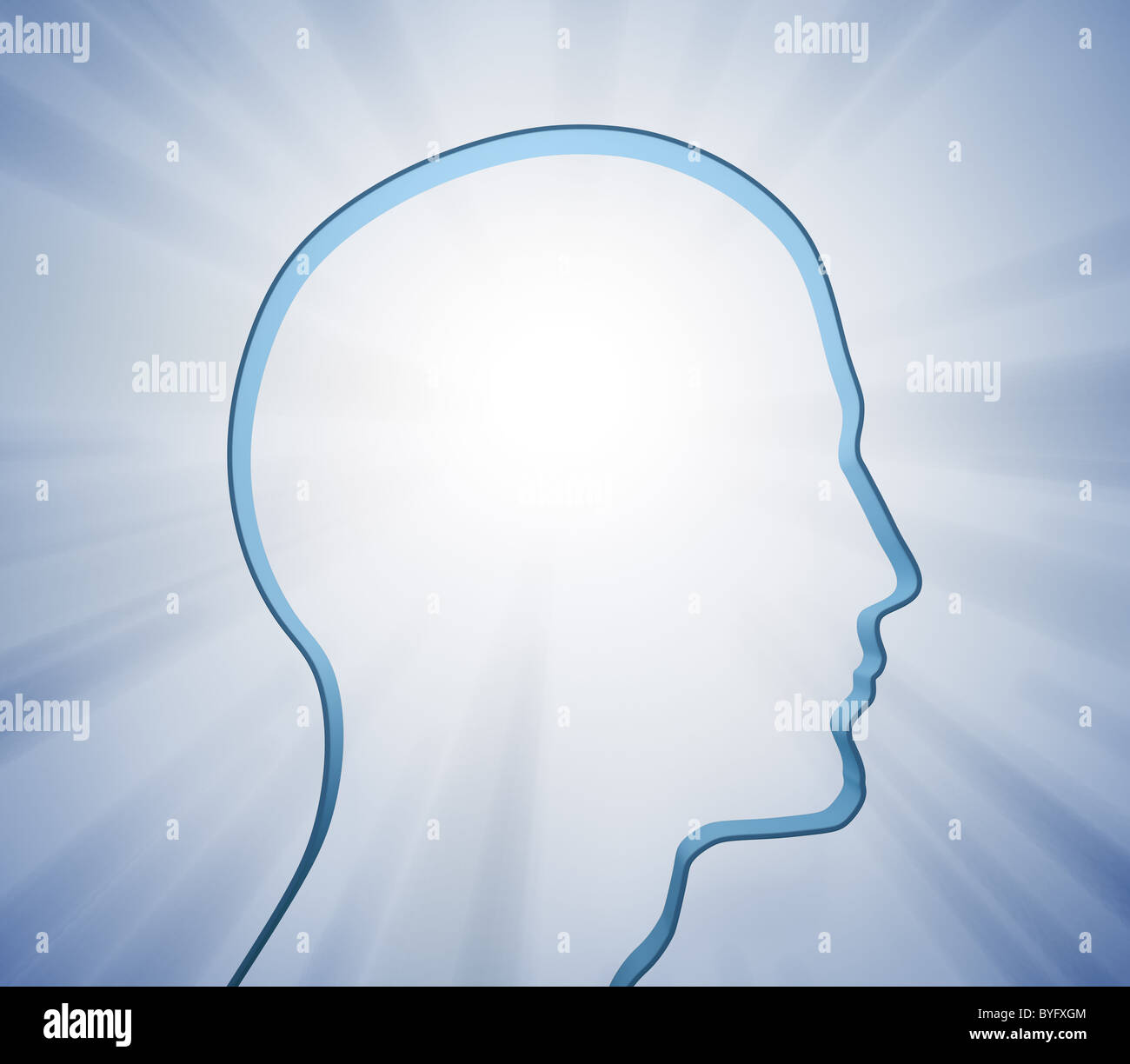 Testa umana silhouette Foto Stock