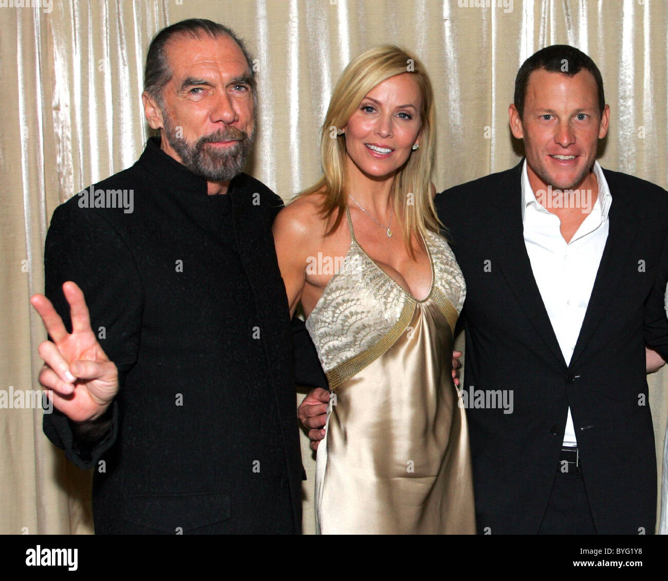 Lance Armstrong, Giovanni Paolo Dejoria di Paul Mitchel e sua moglie Texas Film Hall Of Fame Premi Austin, Texas - 09.03.07 Foto Stock