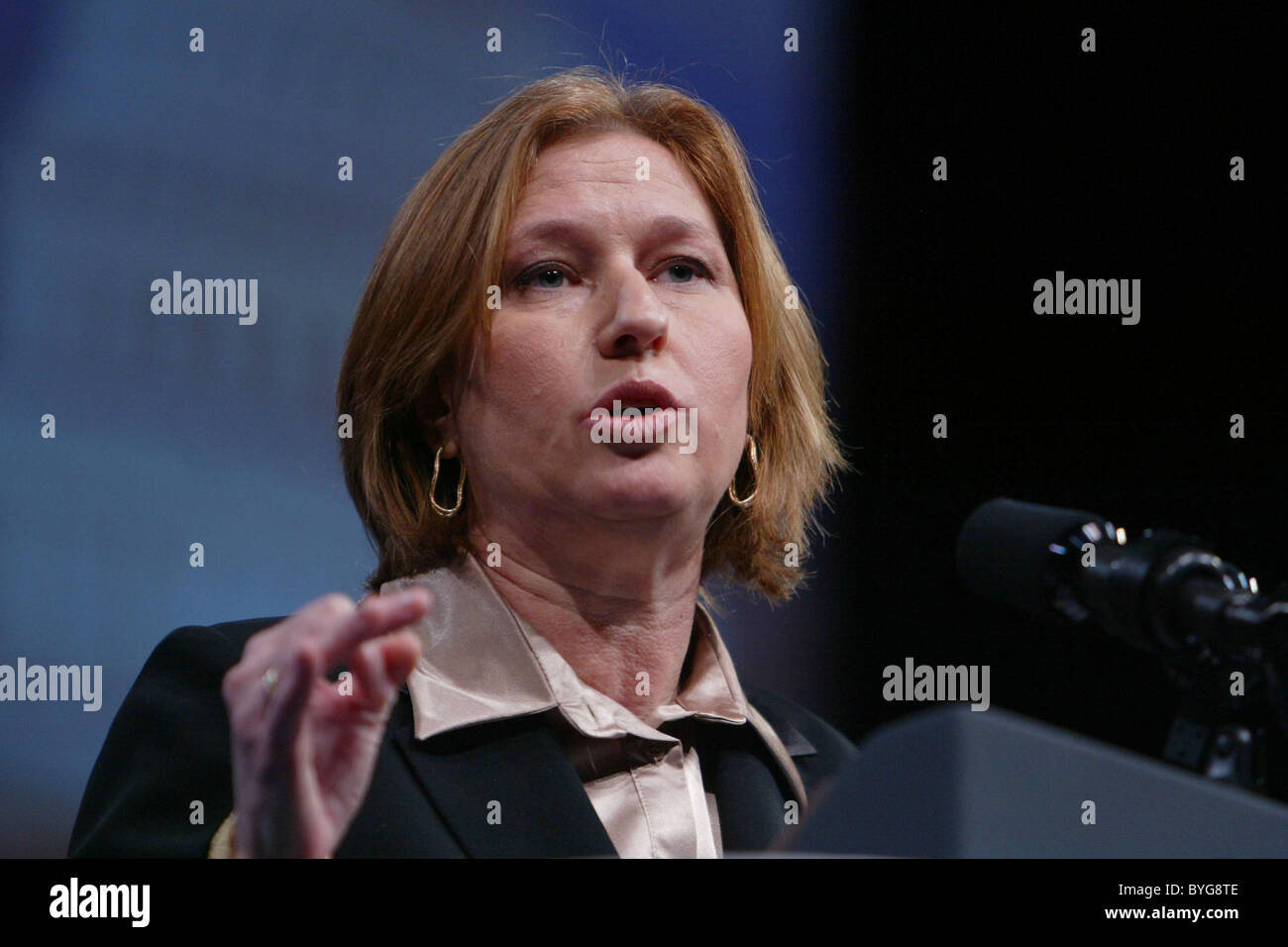 Israele il Ministro degli Esteri Tzipi Livni American Israel Public Affairs i membri del Comitato si sono riuniti presso la Washington Foto Stock