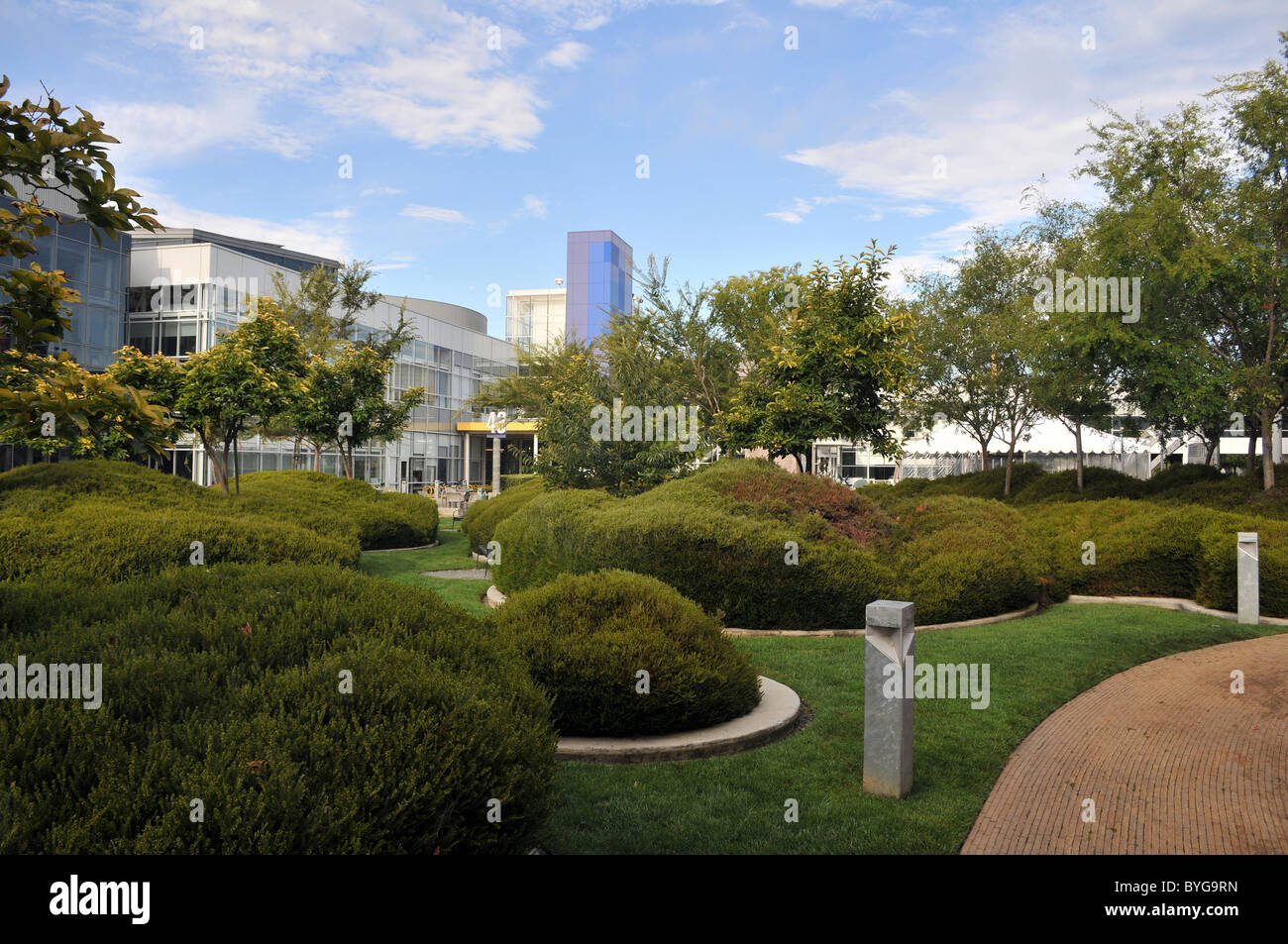 Edificio 43, parte del Googleplex - Google della Silicon Valley corporate HQ in Mountain View, California Foto Stock