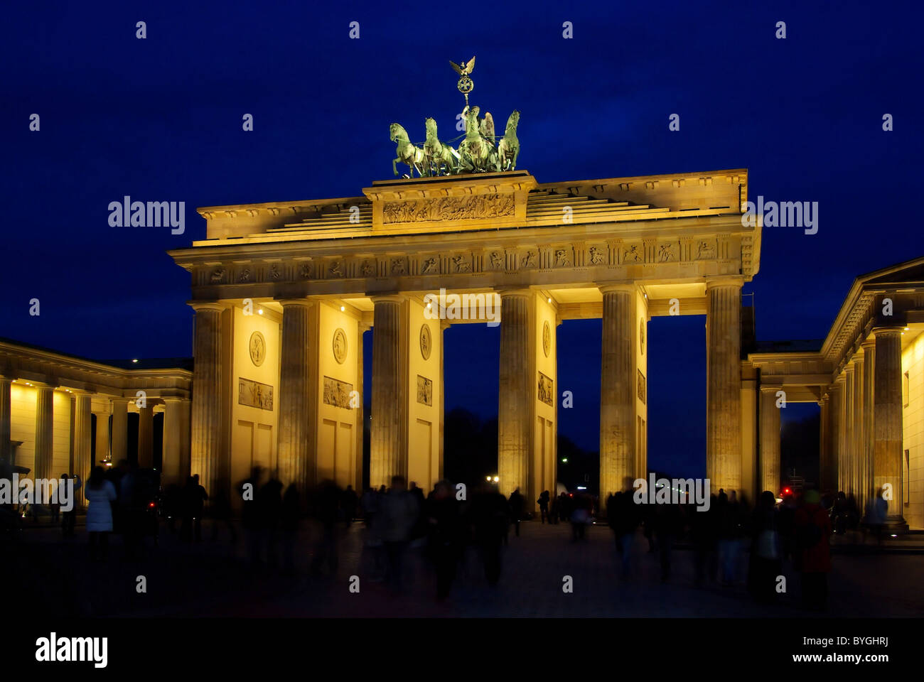 Berlin Brandenburger Tor Nacht - Berlin Brandenburg Gate notte 03 Foto Stock