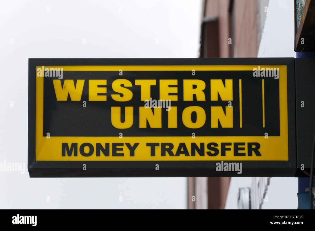 Trasferimento di denaro di Western Union Foto Stock