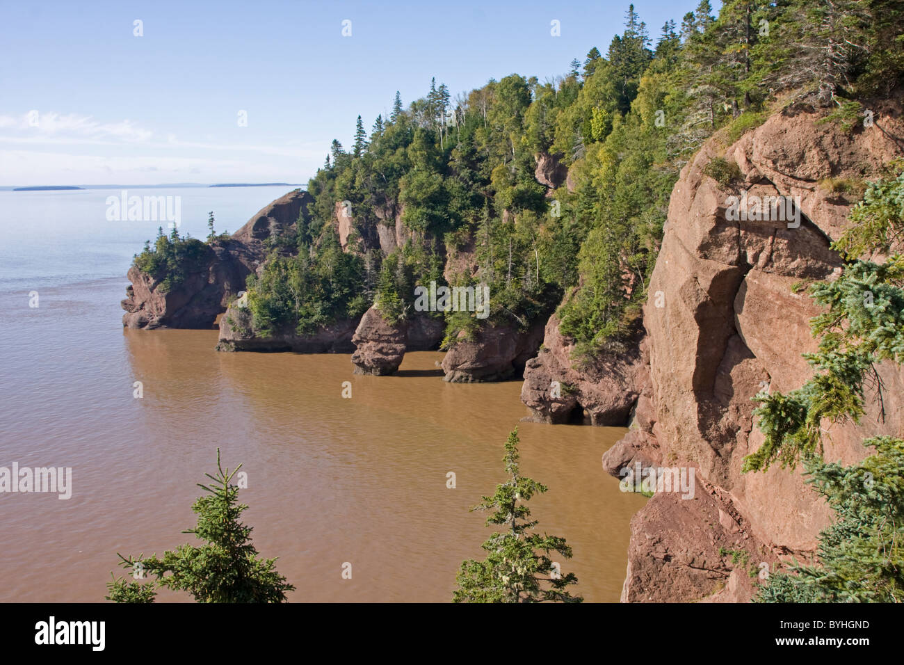 Hopewell rocce di alta marea, New Brunswick, Canada Foto Stock