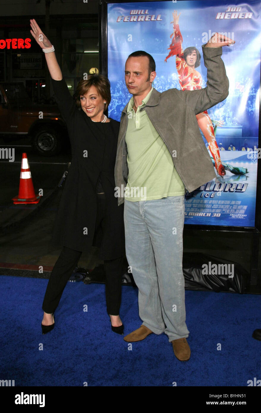 Dorothy Hamill e Brian Boitano "pale di gloria' Premiere detenute a Grauman's Chinese Theatre di Los Angeles, California - Foto Stock