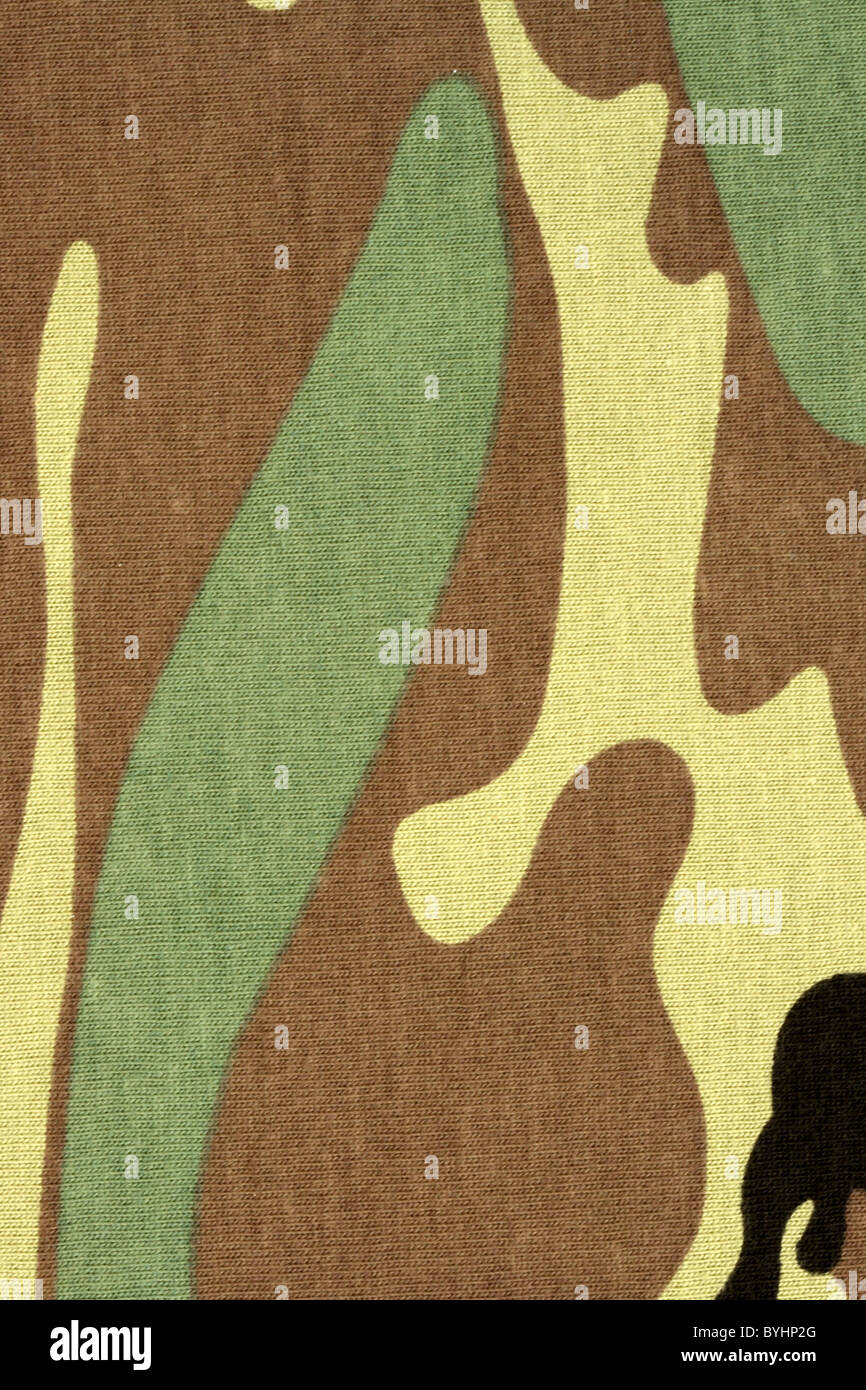 Esercito militare woodland camuoflage tessuto, lo stile di sfondo pattern, nuovo tessuto Foto Stock
