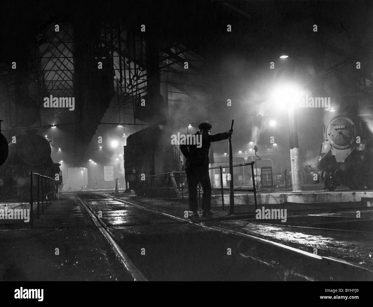 La ferrovia di Oxley Sheds Wolverhampton 1967 la Gran Bretagna 1960 IMMAGINE DI DAVID BAGNALL Foto Stock