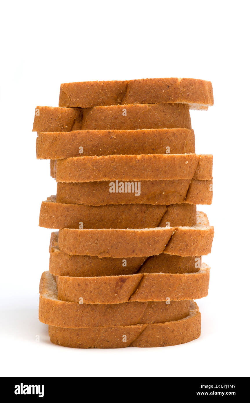 Strati sovrapposti di un filone di pane Foto Stock
