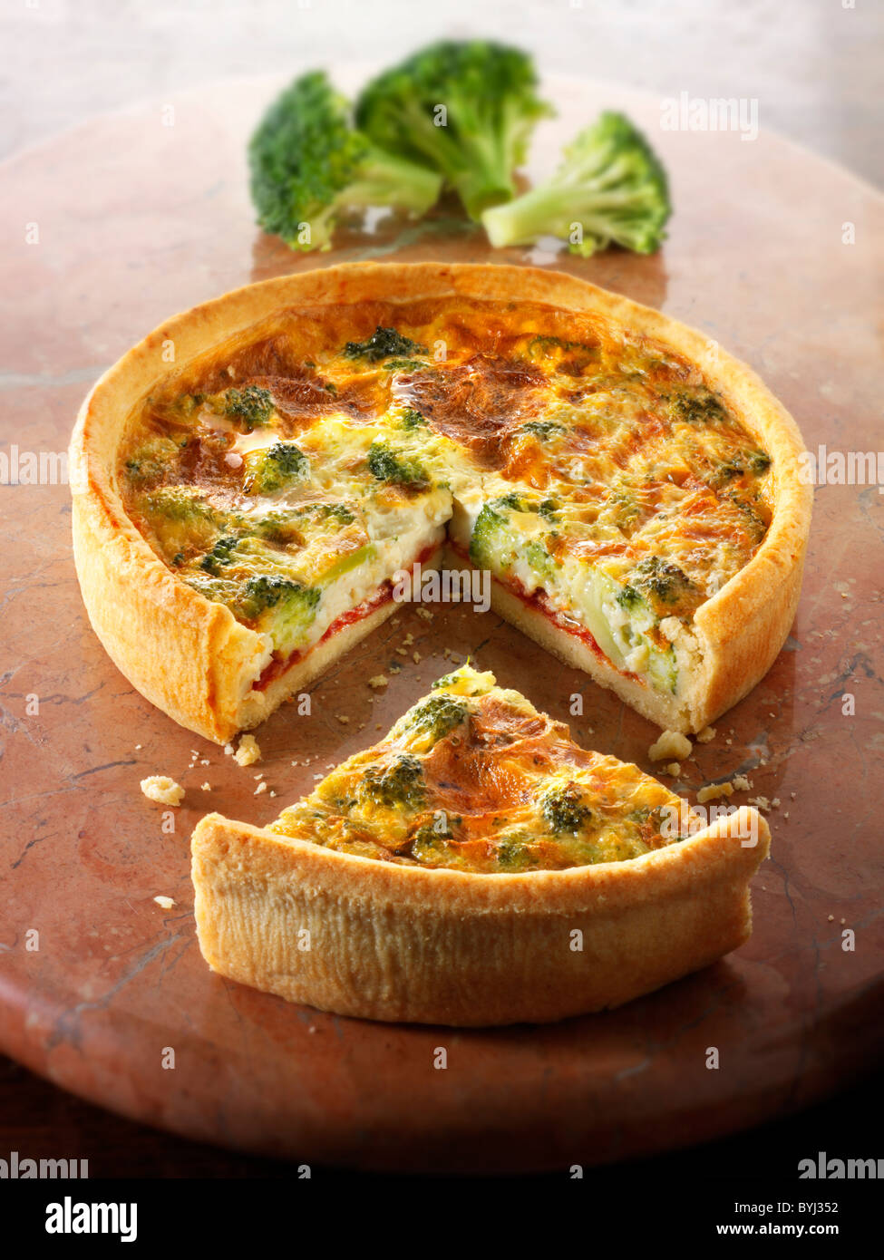 Quiche di broccoli Foto Stock